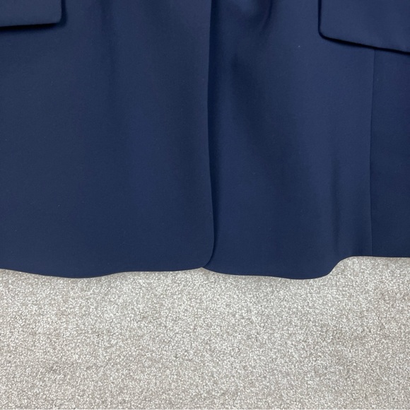 Talbots Jacket Womens 16W Navy Blue Button Lined Blazer Polyester Blend- 4275 - Picture 3 of 12